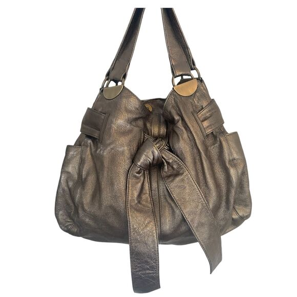 Kooba Handbags - Kooba Silver Mettalic Soft  Leather Large Tote